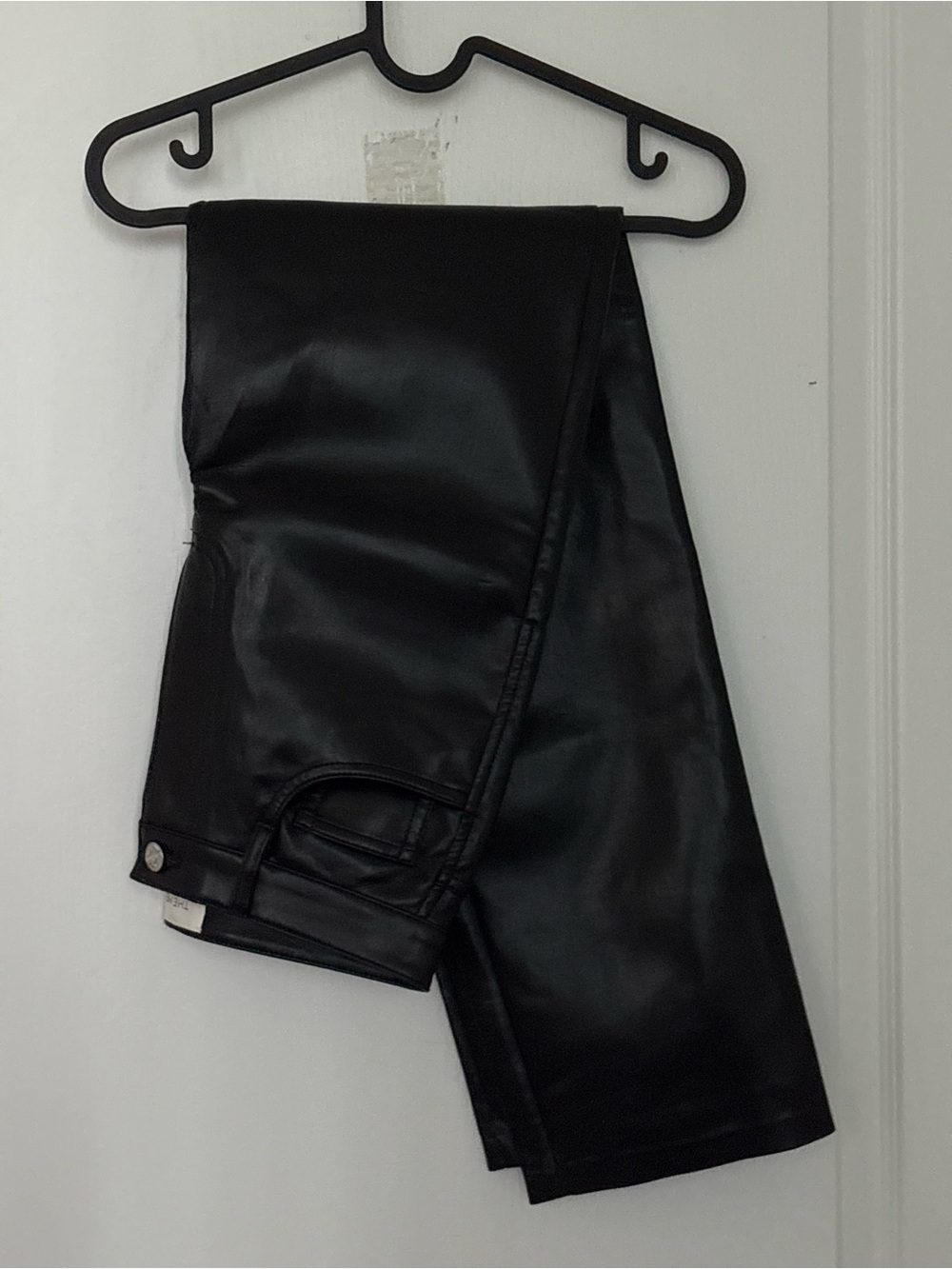 Wilfred Black Faux Leather Straight-Leg Pants